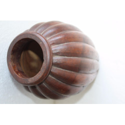 Awesome Antique Hand Carved Wood Vase Wooden Art Home Bar Decoration Collectible