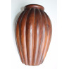 Awesome Antique Hand Carved Wood Vase Wooden Art Home Bar Decoration Collectible