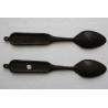Pair of Antique Jerusalem Bronze Spoon Wall Hanging Large and Heavy Holy Land IL