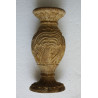 Pair of Vintage Hand Carved Wooden Vase Wood Art Home Bar Decoration