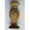 Pair of Vintage Hand Carved Wooden Vase Wood Art Home Bar Decoration