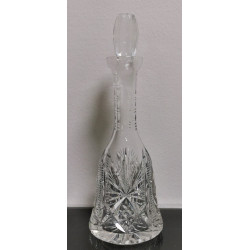 Beautiful Vintage Decanter Bohemian Czech Clear Cut Crystal Glass Carafe