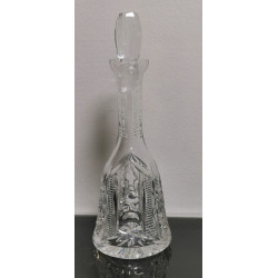 Beautiful Vintage Decanter Bohemian Czech Clear Cut Crystal Glass Carafe