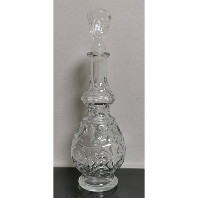 Awesome Vintage Teardrop Designed Clear Glass Decanter Carafe